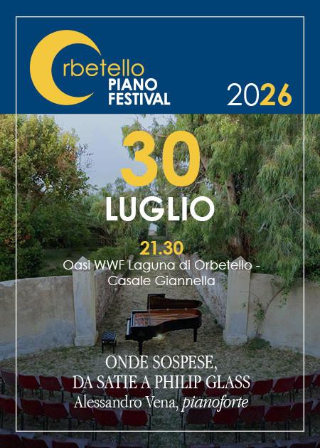 “Onde sospese, da Satie a Philip Glass”  Alessandro Vena, pianoforte
