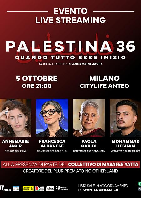 PALESTINA 36 + DIRETTA STREAMING