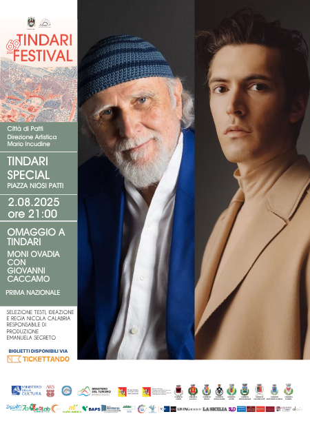 Tindari Fest 2025: Notte per la Cultura MONI OVADIA e GIOVANNI CACCAMO