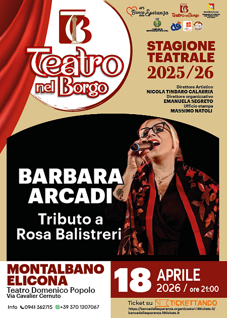 TRIBUTO A ROSA BALISTRERI - Barbara Arcadi