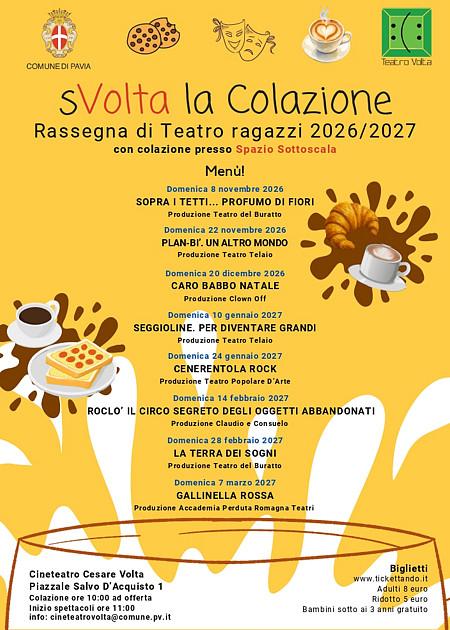 Abbonamento 2026-27 RASSEGNA SVOLTA LA COLAZIONE