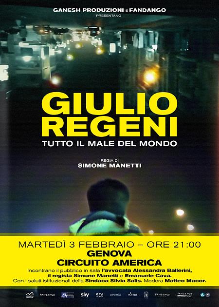 EVENTO: GIULIO REGENI. TUTTO IL MALE DEL MONDO