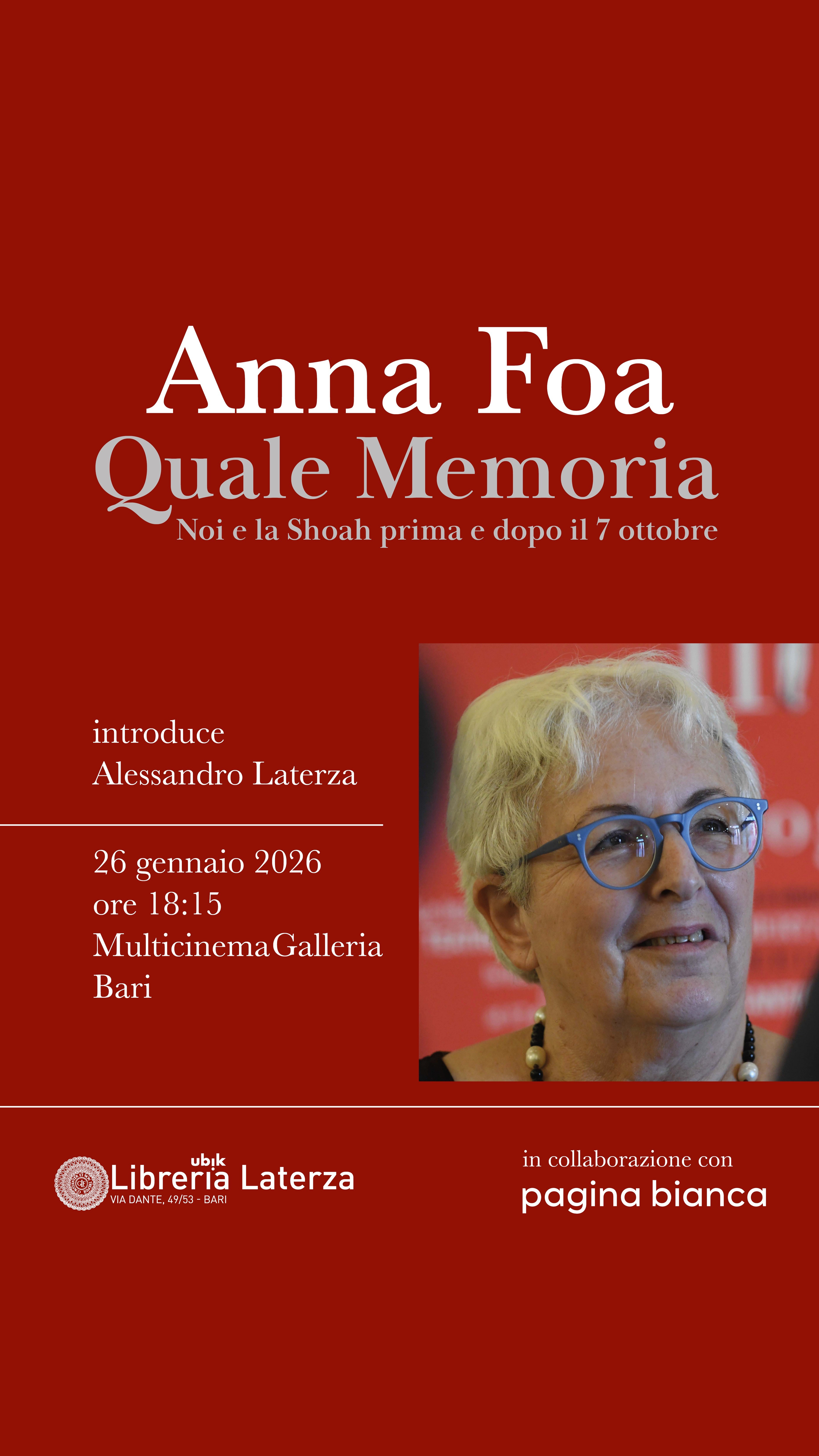 QUALE MEMORIA. NOI E LA SHOAH PRIMA E DOPO IL 7 OTTOBRE