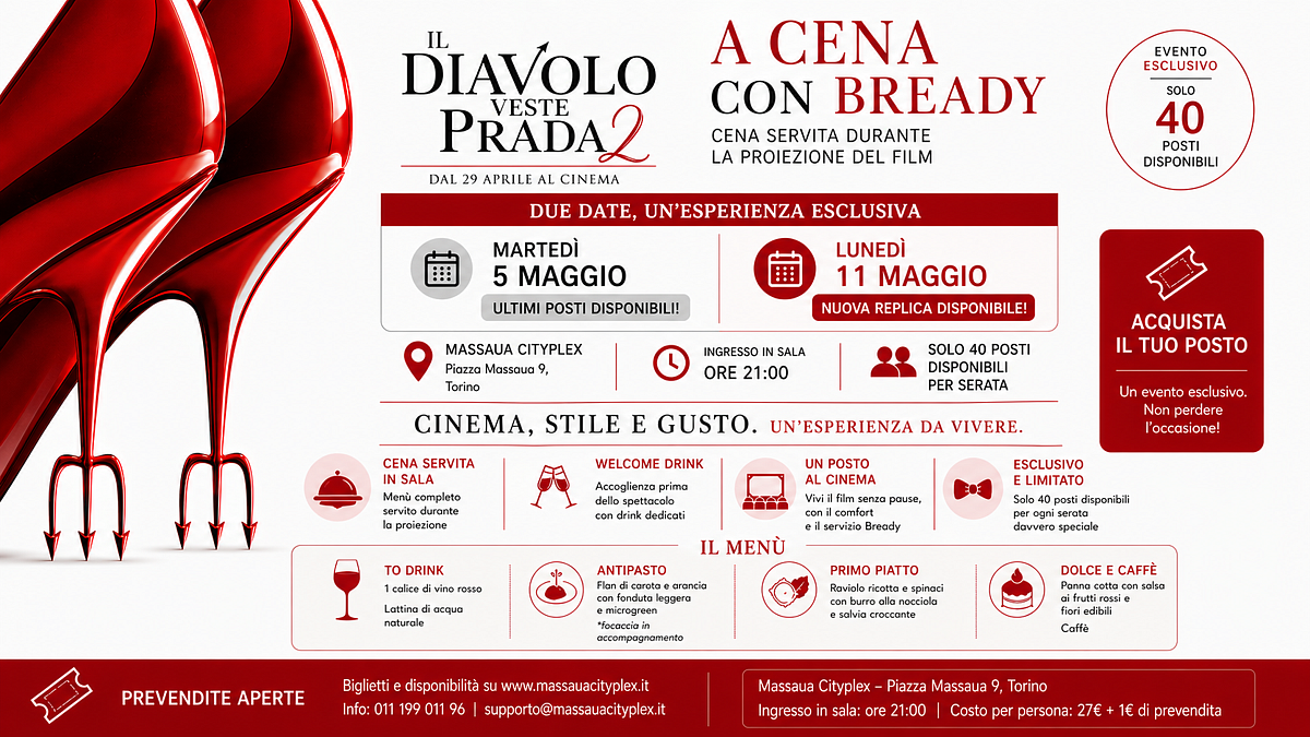 A Cena con Massaua Cityplex e Bready - Il Diavolo Veste Prada 2