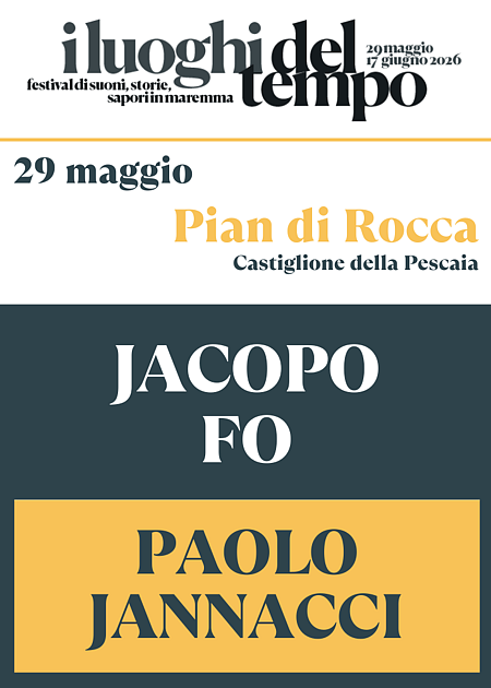 PAOLO JANNACCI - I LUOGHI DEL TEMPO 2026