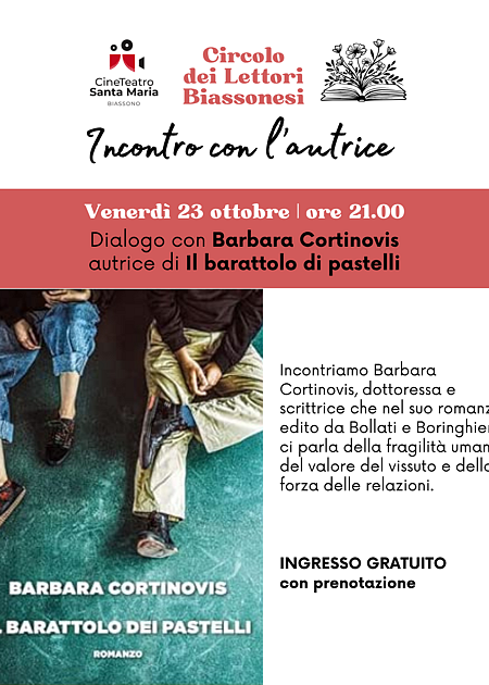 Circolo Lettori Biassonesi - Dailogo con Barbara Cortinovis