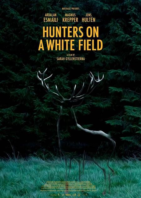 hunters on a white field