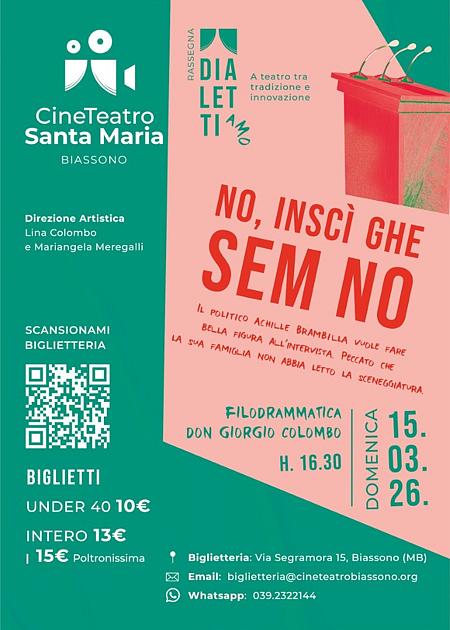 No, inscì ghe sem no