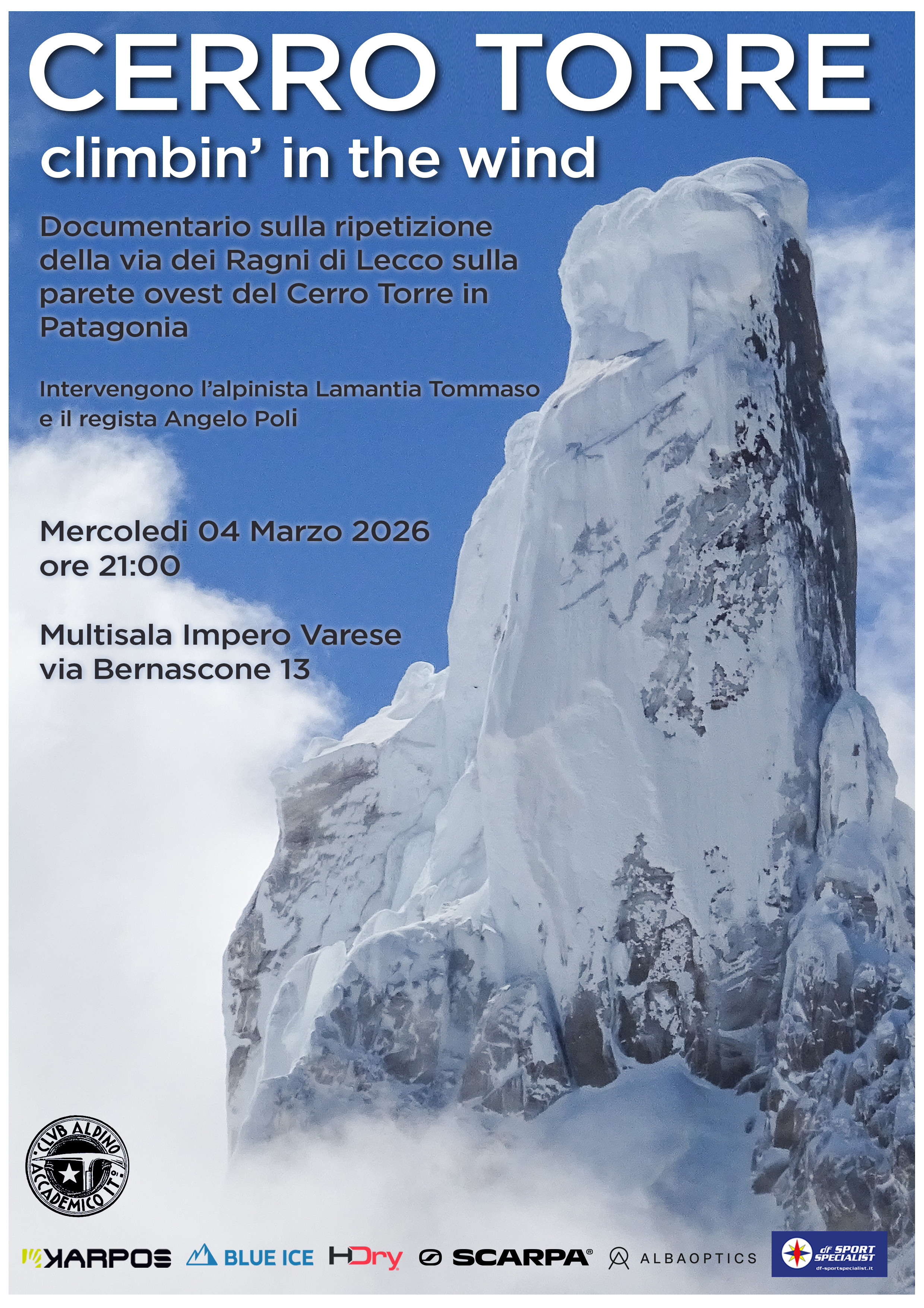 Cerro torre climbing in the wind