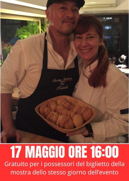 Dorayaki con la sushi chef Mikachan e lo chef Hideichi Tanaka